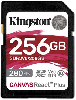 Kingston | SDXC | 256 GB | Canvas React Plus V60 | 280R/150W