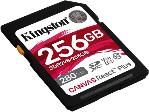 Kingston | SDXC | 256 GB | Canvas React Plus V60 | 280R/150W-2