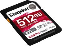 Kingston | SDXC | 512 GB | Canvas React Plus V60 | 280R/150W-2