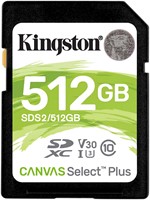 Kingston | SDXC | 512 GB | Canvas Select Plus | 100R/85W