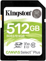 Kingston | SDXC | 512 GB | Canvas Select Plus | 100R/85W