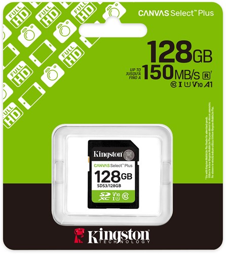 Kingston | SDXC | 128 GB | Canvas Select Plus | 150R-3