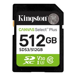 Kingston | SDXC | 512 GB | Canvas Select Plus | 150R
