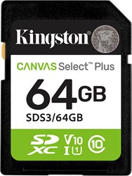 Kingston | SDXC | 64 GB | Canvas Select Plus | 100R