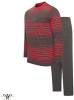 Siena Pyjama Single Jersey L/S Red S
