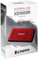 Kingston | SSD | Extern | 2 TB | USB-C | USB-A | XS1000R | Rood-3