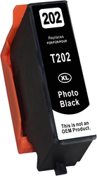 202 XL | 1x Foto Zwart | Huismerk | Cartridges voor Epson