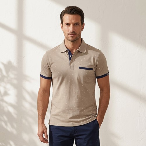 Todi 2-pack polo Taupe S-2