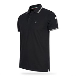 Udine Polo Applique Pique Black