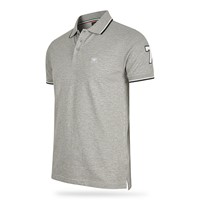 Udine Polo Applique Pique Grey Marl S