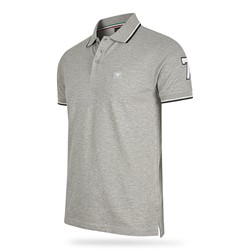 Udine Polo Applique Pique Grey Marl