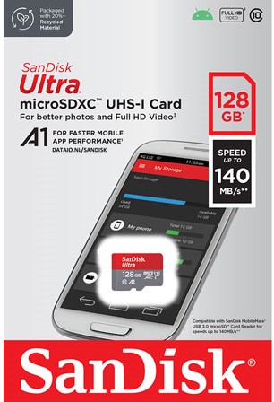 Sandisk | Ultra | MicroSDXC | 128 GB | UHS-1 | U1 | A1 | Full HD-2