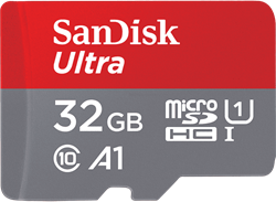 SanDisk | Ultra | MicroSDHC | 32 GB | UHS-I | A1