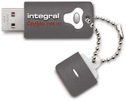 Integral | USB Stick | 16 GB | USB 3.0 | AES 256 | Military Proof | Water proof | Schock Proof | Lezen 130 MB/s | Schrijven 20 MB/s | Crypto 197 | Zwart