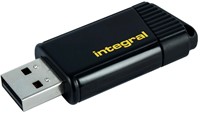 Integral | USB Stick | 64 GB | USB 2.0 | Slider | Lezen 12 MB/s | Schrijven 3 MB/s | Pulse | Zwart