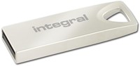 Integral | USB Stick | 32 GB | USB 2.0 | Lezen 12 MB/s | Schrijven 3 MB/s | Arc | Metaal