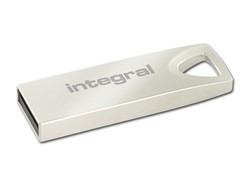 Integral | USB Stick | 64 GB | USB 2.0 | Lezen 12 MB/s | Schrijven 3 MB/s | Arc | Metaal