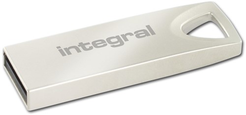 Integral | USB Stick | 64 GB | USB 2.0 | Lezen 12 MB/s | Schrijven 3 MB/s | Arc | Metaal