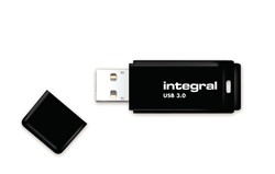 Integral | USB Stick | 64 GB | USB 3.2 | Lezen 30 MB/s | Schrijven 5 MB/s | Zwart