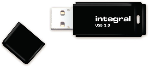 Integral | USB Stick | 64 GB | USB 3.2 | Lezen 30 MB/s | Schrijven 5 MB/s | Zwart