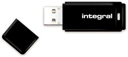 Integral | USB Stick | 64 GB | USB 2.0 | Lezen 12 MB/s | Schrijven 3 MB/s | Zwart