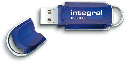 Integral | USB Stick | 32 GB | USB 3.0 | Lezen 100 MB/s | Schrijven 30 MB/s | Courier | Blauw