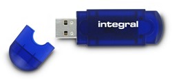 Integral | USB Stick | 32 GB | USB 2.0 | Lezen 12 MB/s | Schrijven 3 MB/s  | Evo | Blauw