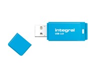 Integral | USB Stick | 128 GB | USB 3.0 | Lezen 120 MB/s | Schrijven 20 MB/s | Neon | Blauw