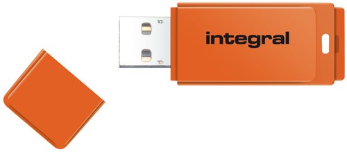 Integral | USB Stick | 16 GB | USB 3.0 | Lezen 110 MB/s | Schrijven 10 MB/s | Neon | Oranje