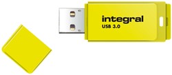 Integral | USB Stick | 128 GB | USB 3.0 | Lezen 120 MB/s | Schrijven 20 MB/s | Neon | Geel
