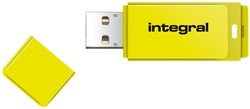 Integral | USB Stick | 32 GB | USB 2.0 | Lezen 12 MB/s | Schrijven 3 MB/s | Neon | Geel