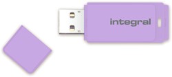 Integral | USB Stick | 64 GB | USB 2.0 | Lezen 12 MB/s | Schrijven 3 MB/s | Lavendel
