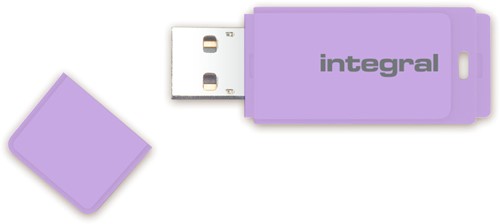 Integral | USB Stick | 64 GB | USB 2.0 | Lezen 12 MB/s | Schrijven 3 MB/s | Lavendel