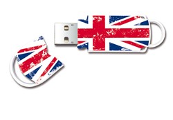 Integral | USB Stick | 64 GB | USB 2.0 | Lezen 12 MB/s | Schrijven 3 MB/s | Expression | Engelse Vlag