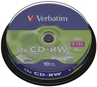 Verbatim | CD-RW | 700 MB | 10 Stuks