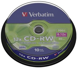 Verbatim | CD-RW | 700 MB | 10 Stuks