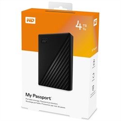 WD | Harddisk | Extern | 4 TB | USB 3.0 | 2.5 inch | Portable | My Passport | Zwart